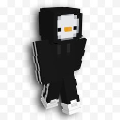 an image of a black and white pixel character