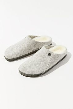 Birkenstock Zermatt Wool Clog | Urban Outfitters Birkenstock Zermatt, Birkenstock Slippers, Birkenstock Clog, Wool Clogs, Felted Slippers, Sleep Wear, Sewing Stitches, Clog Sandals, Zermatt