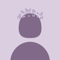 the silhouette of a person wearing a tiara with butterflies on it's head