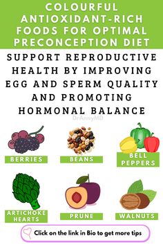 Antioxidants help protect your cells from damage, support reproductive health, and improve overall well-being. Include berries, dark leafy greens, nuts, seeds, and dark chocolate in your diet to boost your fertility and prepare your body for a healthy pregnancy. #PreconceptionNutrition #AntioxidantFoods #HealthyPregnancy #FertilityDiet #Berries #LeafyGreens #NutsAndSeeds #DarkChocolate #ReproductiveHealth #babyonboard Preconception Diet, Anti Oxidant Foods, Dark Leafy Greens, Happy Couple Quotes, Nuts And Seeds