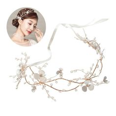 Description This botanical floral side headband features intricately nature- and flowers, encrusted with sparkling rhinestones and pearls. All handmade craft makes this headband perfect for both garden and beach themed weddings, and perfect for your bridesmaids or any other special occasions. Feature - Color: White. - Material: Alloy. - Size: 27x5x0.5cm. - Handmade Bridal Hair Combs with alloy and pearl for wedding, party and evening. - Fashion design custom wedding hair accessories will decorat Bride Wreath, Pearl Hair Accessories, Headband Bridal, Buy Pearls, Hair Accessories Pearl, Wedding Party Supplies, Bridal Comb, Beach Theme Wedding, Wedding Headband