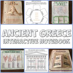 ancient greek interactive notebooks for kids to practice their writing skills and reading the text