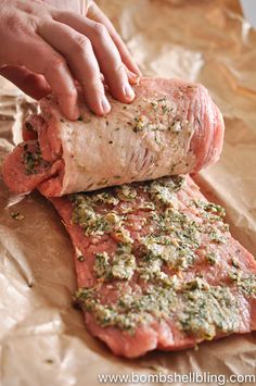 Tuscan Rolled Roast Pork Recipe Pork Loin Steak Recipes, Rolled Pork Roast, Pork Roulade, Rolled Roast, Pork Loin Roast Recipes, Pork Recipes For Dinner, Pork Chop Dinner, Pork Roast Recipes, Pork Loin Recipes