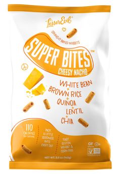 a bag of cheese bites on a white background