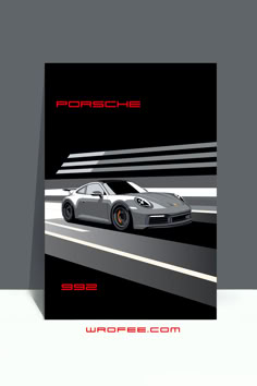 Porsche 911 gt3 992 car poster wall art decor print canvas man cave gift for him enthusiast Car Prints, Porsche 930, Graffiti Words, Car Illustration, Car Sketch, Wall Art Posters, Automotive Art, London United Kingdom