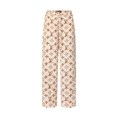 LOUIS VUITTON® - Floral Monogram Wide-leg Pajama Pants - Beige Rose