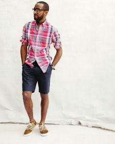 . Husband Stitch, Hawaii Ideas, Dude Style, Men Beards, Madras Shirt, Coordinating Outfits, Mens Fashion Blog, Prep School, Cruise Wear