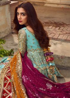 Beautiful Bridal Dresses, Outfit 2020, Turquoise Blue Color, Bridal Outfit, Pakistani Bridal Wear, Pakistani Dress Design, Pakistani Bridal