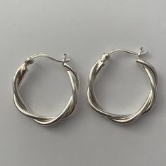 Bundle To Save On Shipping Last 1 Rhodium Plating Over 925 Sterling Silver , Round Circle Hoops Trendy Twist Earrings In Free Gift Box . About 1 Inch Everyday Silver Earrings With A Modern Twist, Modern Twist Silver Earrings For Everyday, Modern Twist Nickel Free Hoop Earrings, Sterling Silver Hoop Jewelry With A Modern Twist, Modern Twist Nickel-free Hoop Earrings, Modern Twist Sterling Silver Hoop Jewelry, White Gold Hoop Earrings With Modern Twist, Modern Twist White Gold Hoop Earrings As Gift, Sterling Silver Huggie Jewelry With Silver Clasp