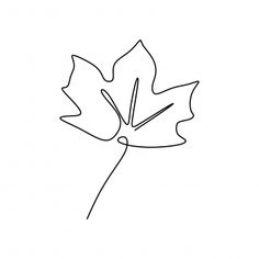 Autumn Leaves Line Drawing, Maple Leaf Line Art, Fall Leaf Line Art, Autumn Line Art, Fall Line Art, Graphic Design Nature, Line Art Tree, Maple Leaf Drawing, Maple Logo