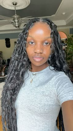 boho locs White Ppl Hairstyles, Soft Locs With Boho Curls, Butterfly Locs Mid Back Length, Curls And Locs, Soft Locs With Curls And Color, Island Locs Black Women, Boho Locs Over Locs, Butterfly Locs Boho, Boho Knotless Locs