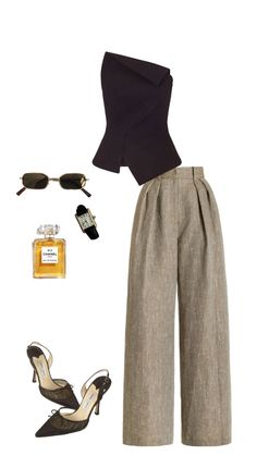 Casual But Elegant Outfits, Very Simple Outfits, Elegant Ootd, Short Torso Long Legs Outfits, Design Moda, Looks Pinterest, Baggy Pants, Mode Kimono, Corporate Outfits