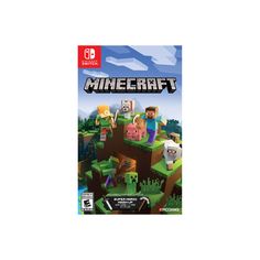 the cover for minecraft on nintendo wii, with an image of people and animals