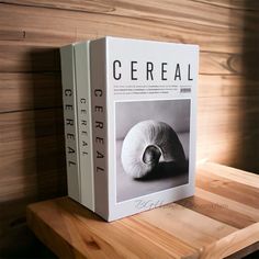 a book sitting on top of a wooden shelf