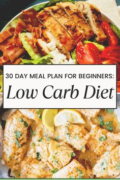 This 30 day meal plan makes preparing for a low carb diet simple with healthy, high protein and low carb breakfast recipes, lunches, dinner meals, and more that you'll love beyond the 30 days! No Carb Recipes For Dinner, Low Carb Meal Plan Weekly, Low Carb Meal Plans, 30 Day Meal Plan, Low Carb Diet Meal Plan, Low Carb Grocery List, Low Salt Diet, Meal Plan For Beginners, Low Carb Crock Pot Recipes