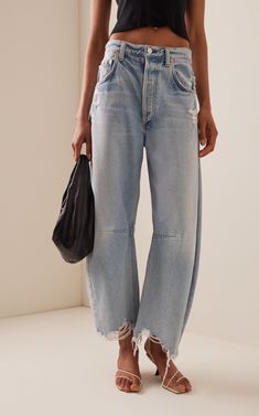 Horseshoe Rigid High-Rise Wide-Leg Jeans By Citizens Of Humanity | Moda Operandi Horseshoe Jeans, Oversized Silhouette, Citizens Of Humanity, Fashion Luxury, Jean Outfits, Moda Operandi, Luxury Designer, Wide Leg Jeans