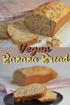 a recipe for baking a banana bread with walnuts Best Vegan Banana Bread Recipe, Vegan Brioche, Banana Bread Easy, Vegan Bread Recipe, Vegan Cinnamon Rolls