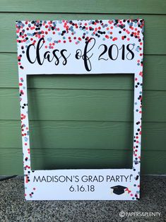 a graduation photo frame with confetti on it and the words class of 2013