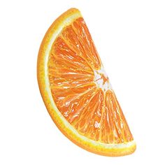 an orange cut in half on a white background