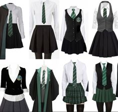 Slytherin Uniform, Harry Potter Uniform, Tom Marvolo Riddle, Slytherin Clothes, Slytherin Outfit, Slytherin Fashion, Hogwarts Uniform, Stile Harry Potter, Hogwarts Outfits