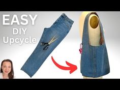 an easy diy upcycle project for jeans