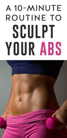 a woman's stomach with the words 10 minute routine to sculpt your abs