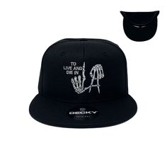 Brand: Unbranded Condition: Brand New/Never Worn Size: 6 5/8 - 7 5/8 (Fits Most Adults) Color: Crown (Black) Brim (Black/Black) Special Note: Unisex, Adjustable, Shipped in a box Details: Structured, Snapback Closure, Six-Panel, High-Profile, Round Retro Flat Bill Tags: Cap, Gift, Casual, Embroidered, Embroidery, All Black, California, Cali, West Coast, Westside, SoCal, South California, Hollywood, Los Angeles, LA, Halloween, Fall, Scary, Creepy, Spooky, Season, Witch, Decoration, Ghoul, Ghouls, One Size Streetwear Fitted Hat With Short Brim, Fitted Snapback Streetwear Hats, Fitted Snapback Hat For Streetwear, Fitted Black Snapback Hat With Flat Brim, Fitted Black Snapback Hat, Adjustable Fitted Hat With Short Brim For Streetwear, Adjustable Short Brim Fitted Hat For Streetwear, Black Snapback Hat With Letter Print And Short Brim, Black Fitted Baseball Cap With Short Brim