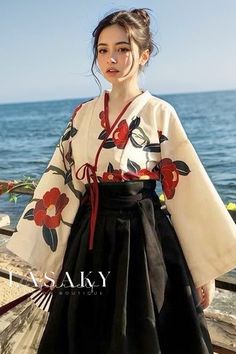 Lasaky - Enhanced Oriental Retro Hanfu Yu Meiren Red Tea Elegant Vintage Dresses, Red Long Skirt, Gilet Kimono, Long Skirt And Top, Black Skirt Suit, Short Black Skirt, Modern Hanfu, Mode Kimono, Kimono Coat