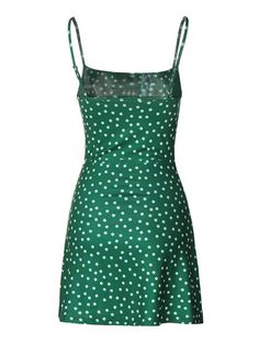 ⚡Buy 2024 Polka Dot Backless Slimming Halter Dress Green S under $18.00 in Dresses at AnotherChill.com Online. Style: Casual, Sexy. Color: Green. Fabric Content: 100% Polyester. Fit Type: Slim fit. Sleeve Length: Sleeveless. Neckline: U Neck. Length: Above Knee. ✓2024 S/S OUTFITS. Check reviews and buy Polka Dot Backless Slimming Halter Dress today. Coloured Contact Lenses, 2000s Outfits, Mary Jane Heels, U Neck, Vintage Aesthetic, Green Fabric, Above Knee, Aesthetic Fashion, Green Dress