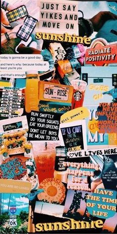 a collage of pictures with words and images on them, including the words friends