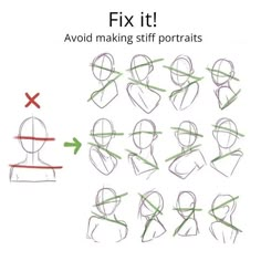 how to draw the head and neck in different ways