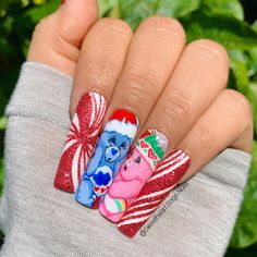 Nail Designs 2023 Winter, Care Bear Nails, Sage Nails, Nails February, Nail Art Designs Valentines, Nail Art Designs Valentines Day, Nail Designs For Beginners