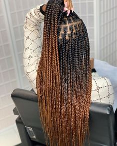 Ombre Braids Hairstyles, Cornrows Updo, Ombre Braids, Crotchet Styles, Ombre Box Braids, Ombre Braid, Individual Braids, Long Box Braids