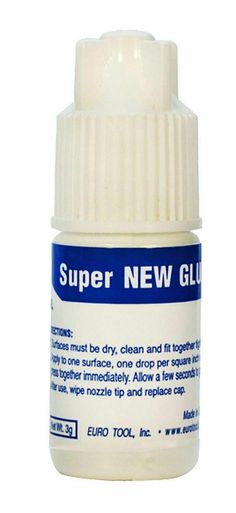 a bottle of new glue on a white background