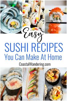 sushi recipes you can make at home