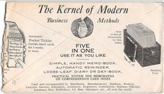 an old advertisement for the kernel of modern business in one use it as you like