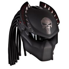 an image of a black motorcycle engine cover with skulls on the front and back sides