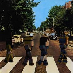 an image of the beatles crossing the street