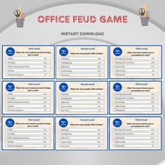 the office game is shown with instructions for each player to learn how to use it