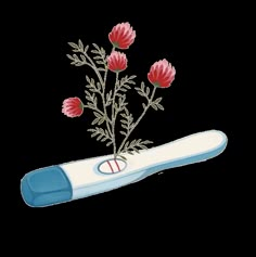 an electric toothbrush with flowers in it