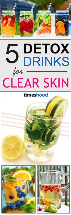 Want clear and glowing skin naturally? Then try these DIY detox drink recipes that are excellent for your skin health and weight loss. Detoxify your body daily with these detox water recipes. Detox water for clear skin and weight loss. Diy Detox Drink, Drinks For Clear Skin, Water For Clear Skin, Detox Water For Clear Skin, Sugar Detox Cleanse, Glowing Skin Naturally, Clear And Glowing Skin, Diy Detox, Detox Kur