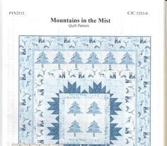 the cover of mountains in the mist quilt pattern