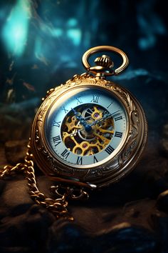 Fantasy Stopwatch, Pocket Watch Art, Arm Tattoos Drawing, Clock Drawings, Clock Card, Watch Image, Golden Watch, Clock Tattoo Design, Antique Pocket Watch