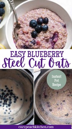 easy blueberry steel cut oats recipe