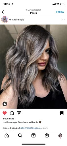 Hide Gray Hair With Highlights Brunettes, Brown Hair Going Grey, Grey Brown Hair, Biolage Hair, Mushroom Hair, Grey Hair Transformation, Dark Hair With Highlights