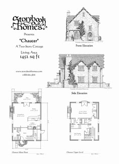 the floor plan for a house with three levels