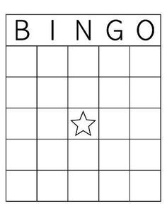 the word bingo is written in black and white, with a star on one side