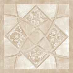 an artistic tile design in beige and white