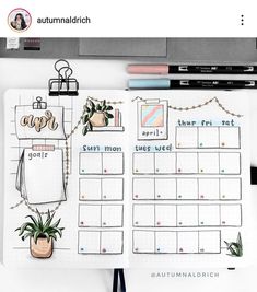 April Hello, Autumn Bullet Journal, Aesthetic Bujo, Bujo Themes, April Calendar, What Are Your Goals, Bullet Journal Month, Journal Calendar