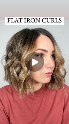 How To Curl A Short Bob With A Flat Iron, How To Make Soft Curls With Flat Iron, How To Curl Bobbed Hair, Curl Flat Iron Short Hair, Types Of Curls For Short Hair, How To Style Short Hair Bob Tutorials Curling Wands, Lob Haircut Styling, How To Curl Bob Hair With Straightener